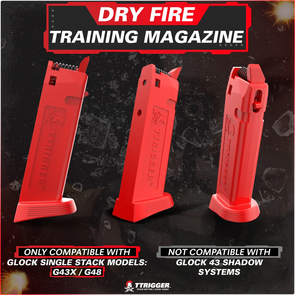 TTRIGGER Chargeur d'entraînement Dry Fire Classic pour GLOCK 43X / 48