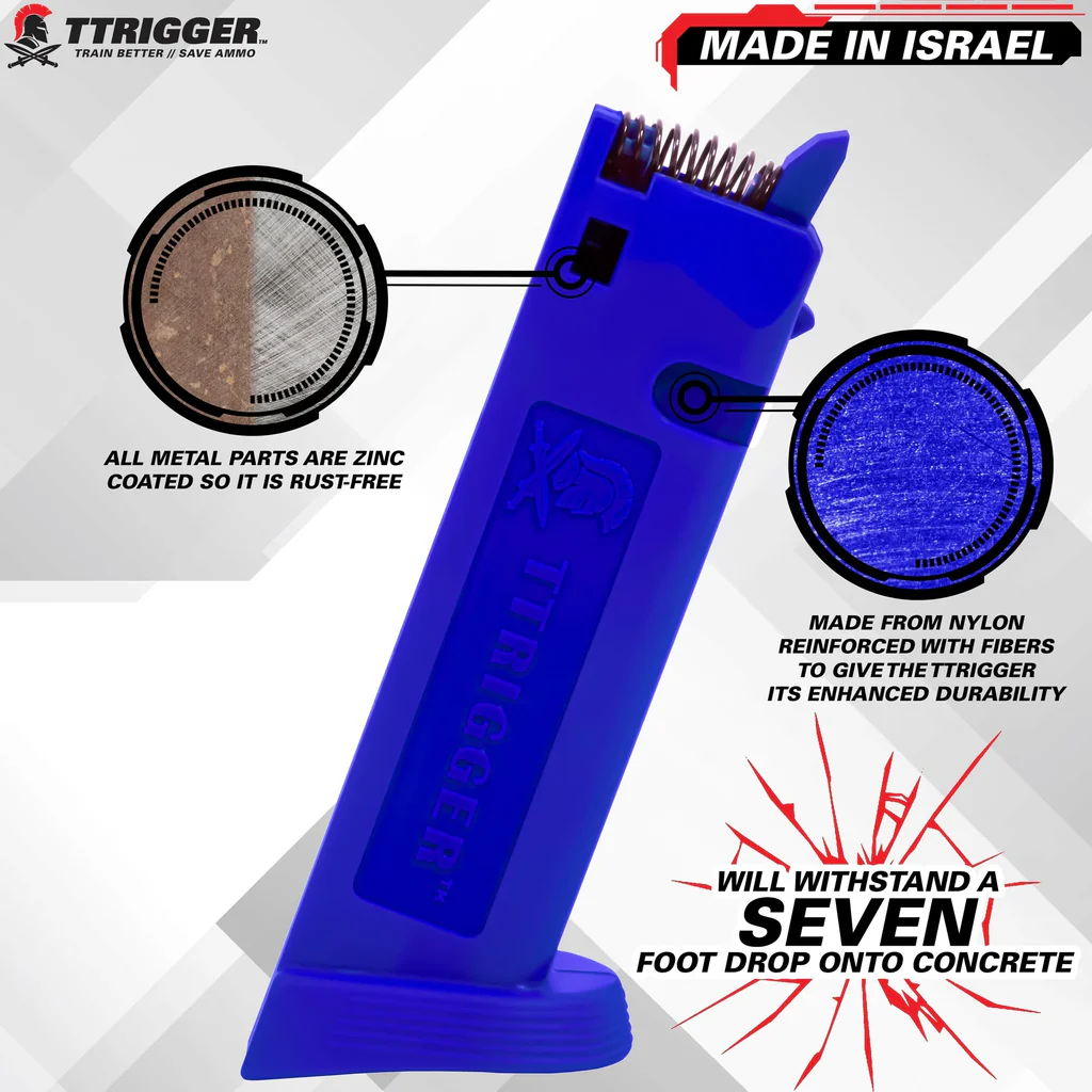 TTRIGGER Chargeur d'entraînement Dry Fire Light pour Glock Doublestack calibre 9/40/357/.45 GAP