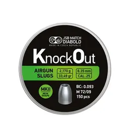 JSB KnockOut Slugs .250 MK2 6,35 mm 2 170 grammes - 5 x 150 pièces