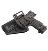 Walther Coldre Q5 com estrutura de aço e adaptador de cinto Black Hawk