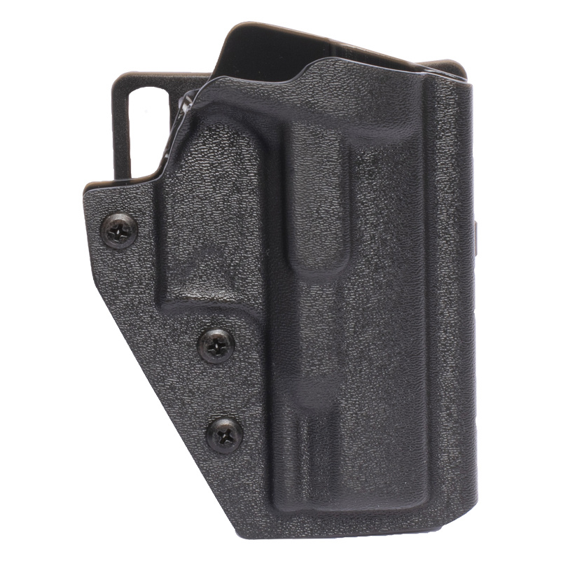 Walther Coldre Q4 com estrutura de aço e adaptador de cinto Black Hawk