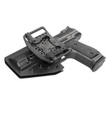 Walther Coldre Q4 com estrutura de aço e adaptador de cinto Black Hawk