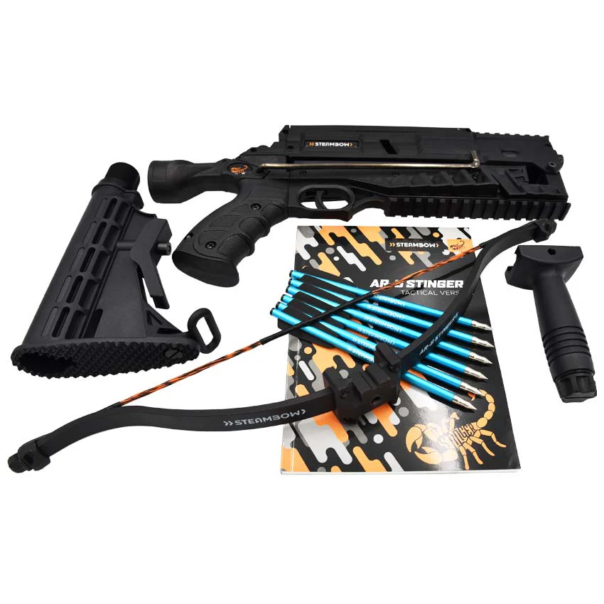 Steambow AR-6 Stinger II Besta de repetição tática com carregador de tiro rápido de 6 cartuchos
