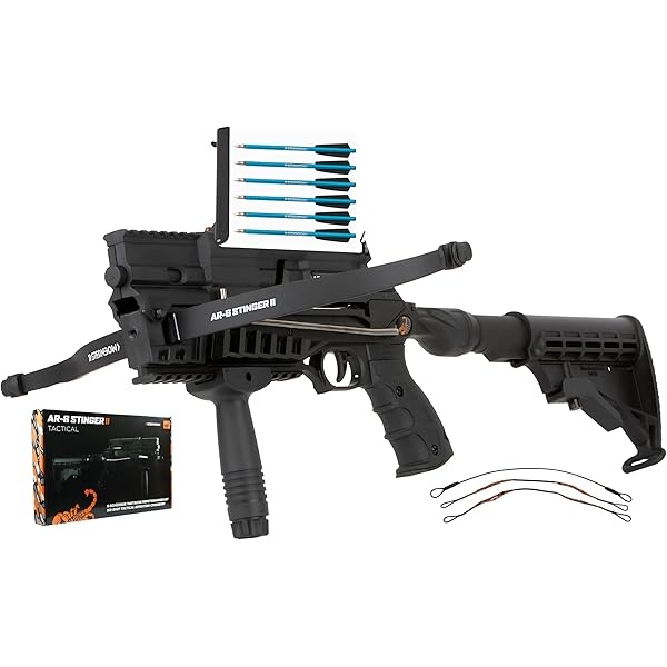 Steambow AR-6 Stinger II Besta de repetição tática com carregador de tiro rápido de 6 cartuchos