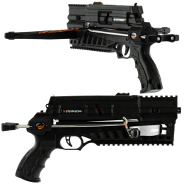 Steambow AR-6 Stinger II Compact repeating crossbow with 6-shot rapid-fire magazine