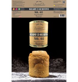 READY-2-SURVIVE Não. 02 Pão de centeio misto - pão de lata - 12 latas / 4,2 kg sem cortes, sem lactose, vegano