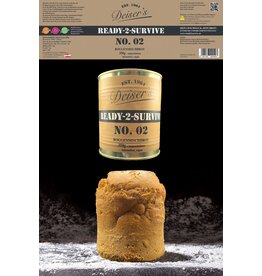 READY-2-SURVIVE Non. 02 Pain de seigle mélangé - pain en conserve - 12 boîtes / 4,2 kg non coupé, sans lactose, végétalien