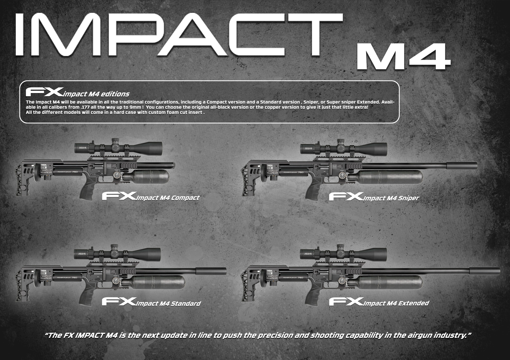 FX AirGuns FX Impact M4 Standard - Noir