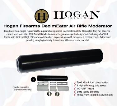 Hogan Firearms Décimateur silencieux avec filetage 1/2"-20 UNF