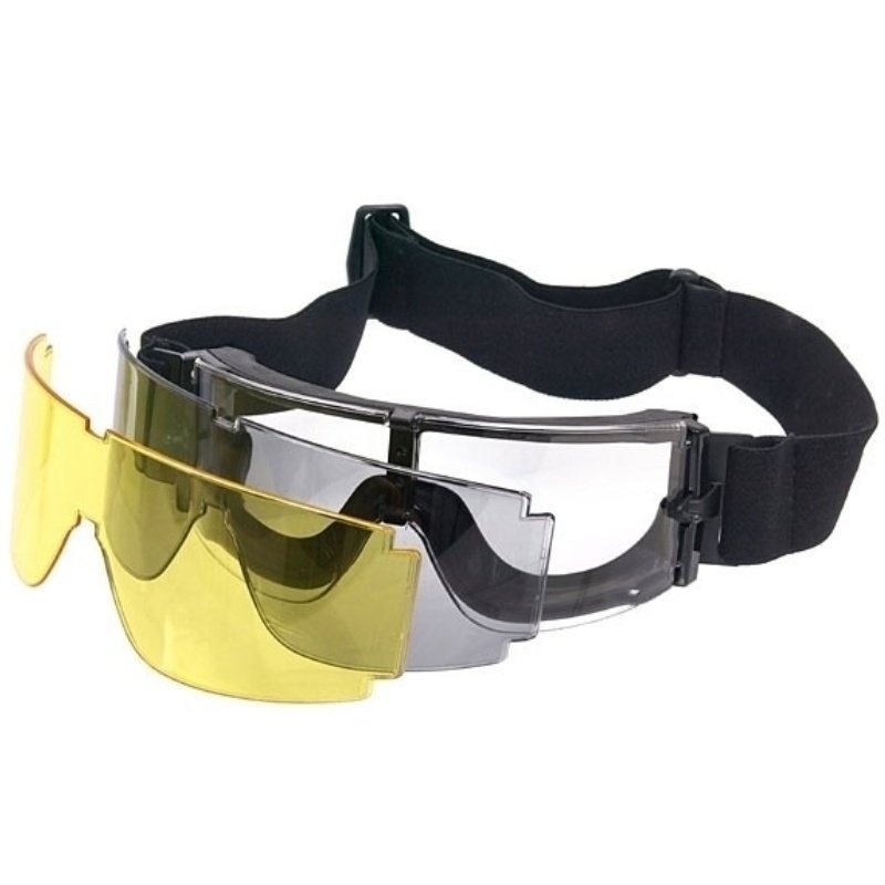 Guerilla Tactical Óculos de segurança GX 1000 com 3 lentes intercambiáveis