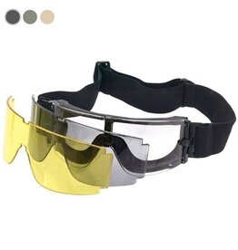 Guerilla Tactical Óculos de segurança GX 1000 com 3 lentes intercambiáveis