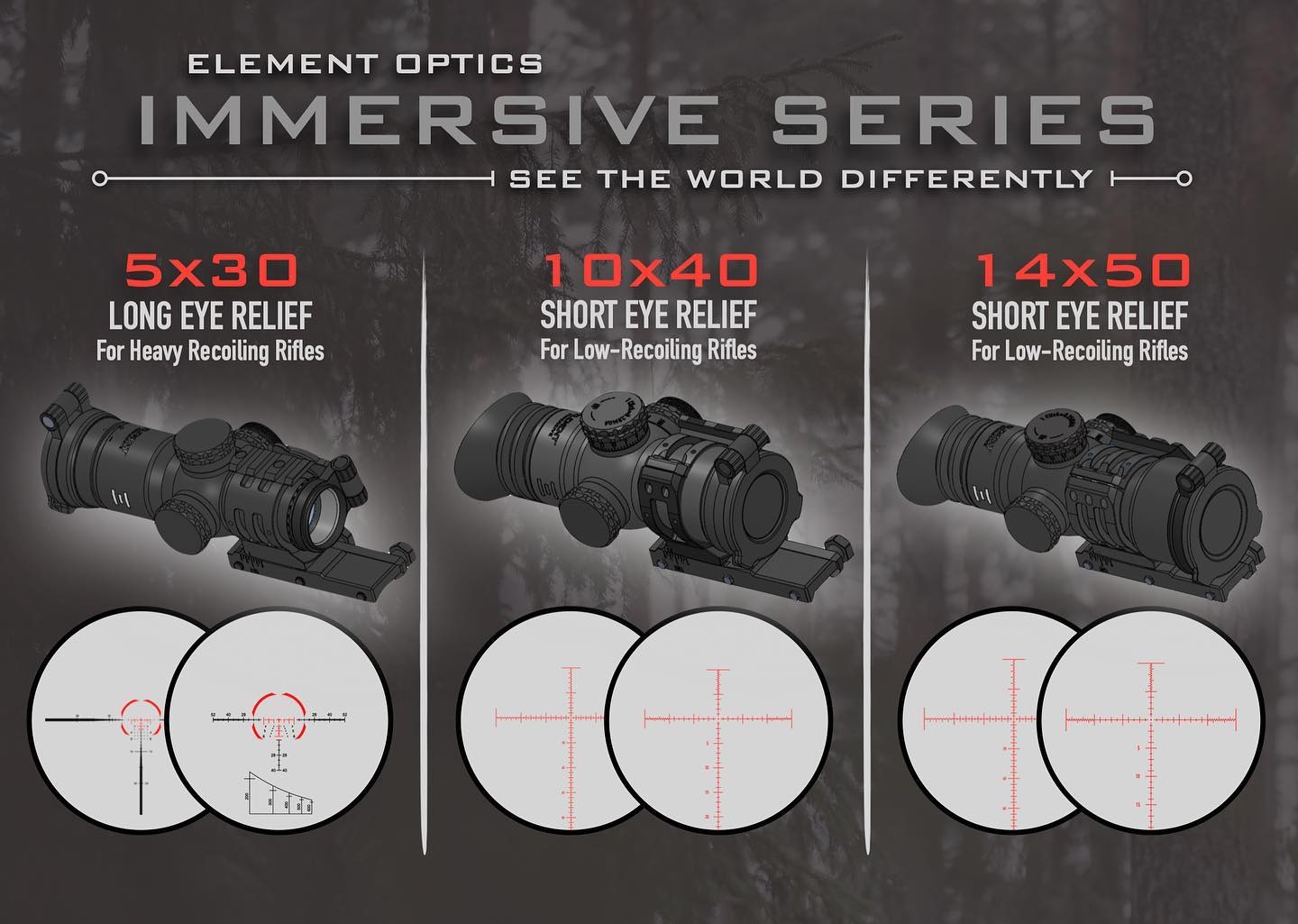 Element Optics Immersive Series - prismatic riflescopes