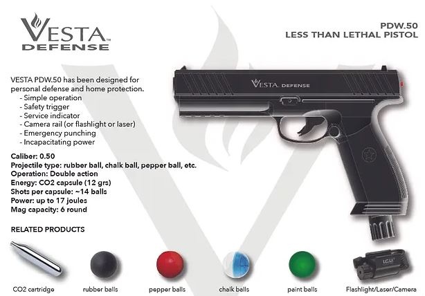 Vesta Defense PDW50 RAM 14.0 Joules - Cal. 50