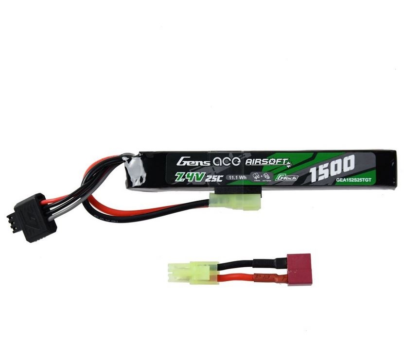 Gens Ace G-Tech Li-Po 7,4V 1500mAh 25/50C Mini Tamiya e Dean