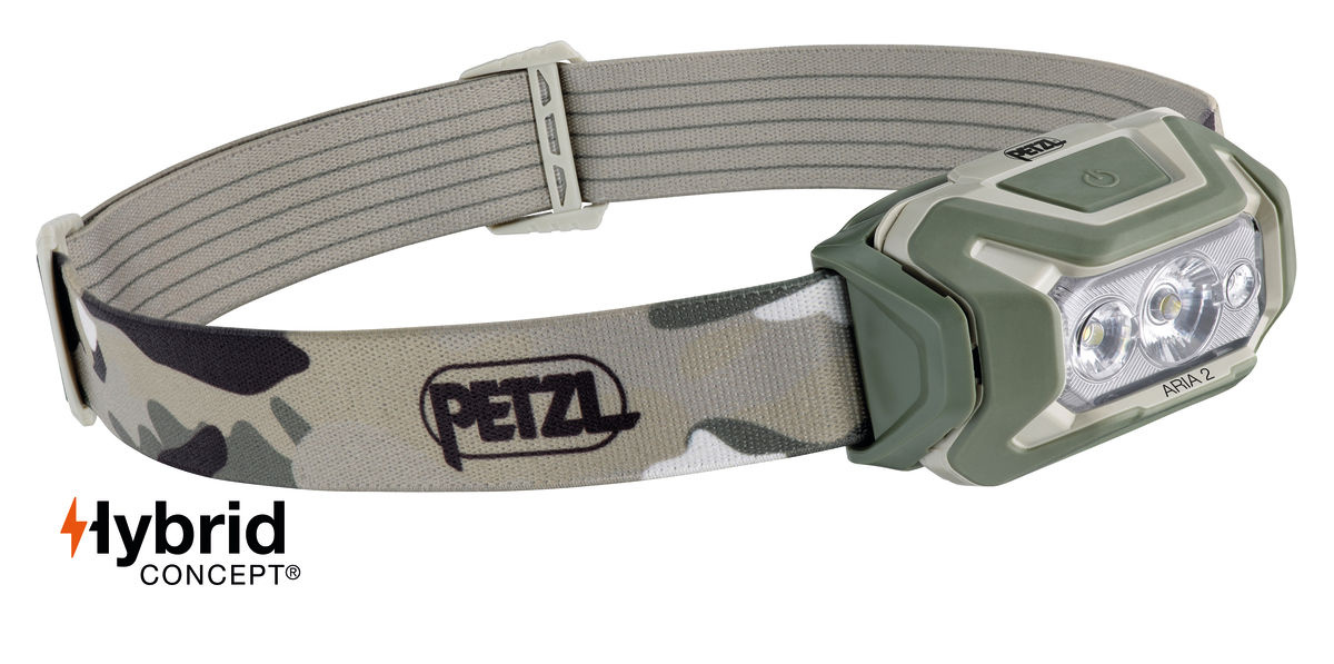 Petzl Latarka czołowa Aria 2 RGB 450 lumenów - Camo