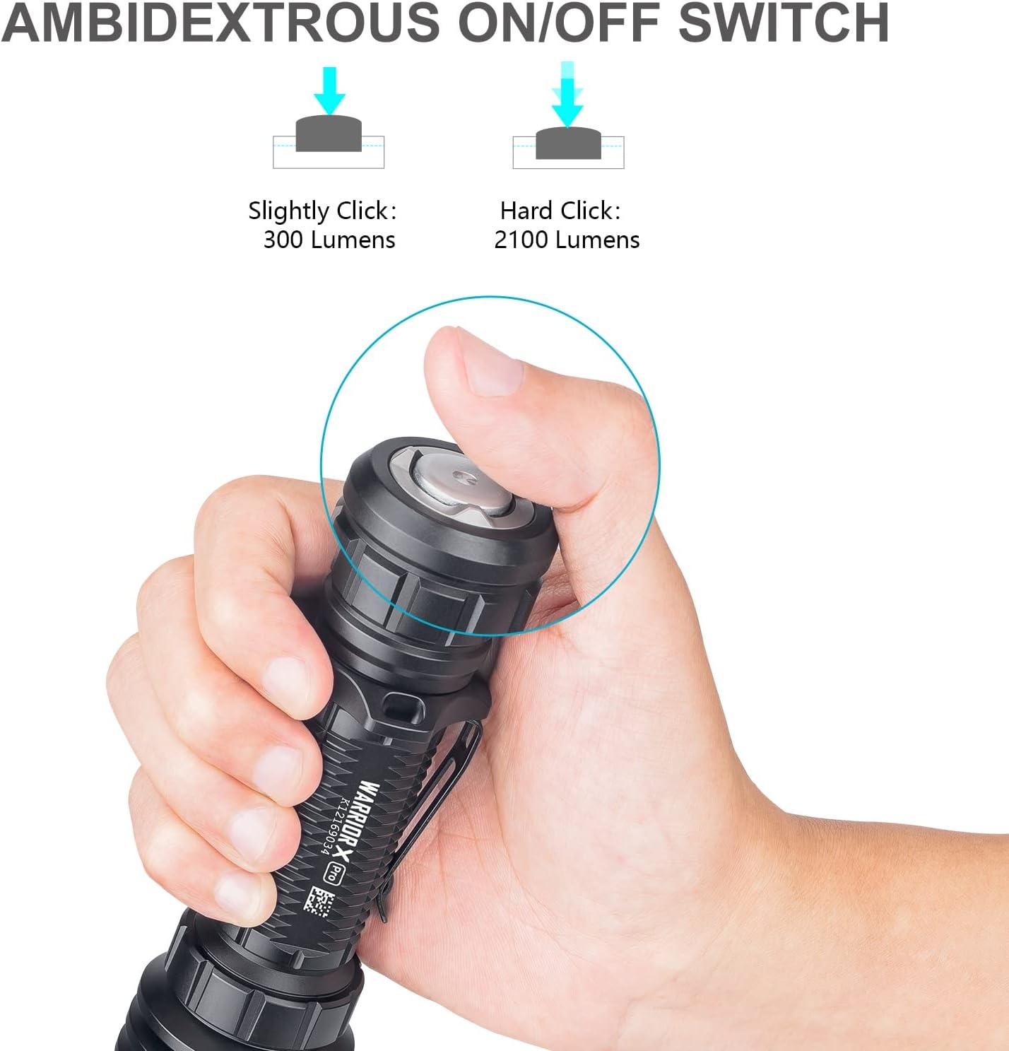 OLight Lampe de poche LED Warrior X Pro - 2100 lumens