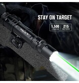 OLight Odin GL M com montagem MLOK e laser verde - 1500 lumens