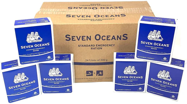 Seven Oceans Racja dzienna XXL 24 x 500 g - żywność awaryjna o maksymalnym okresie przydatności do spożycia