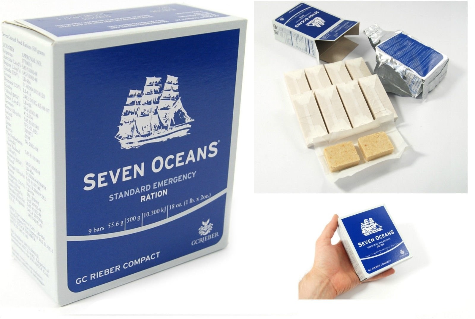 Seven Oceans Razioni giornaliere XXL 24 x 500 g - cibo di emergenza con la massima durata di conservazione