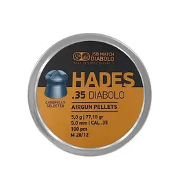 JSB Hadès pointe creuse 77.16 diabolos grains 9 mm / .35 - 5 x 100 pièces