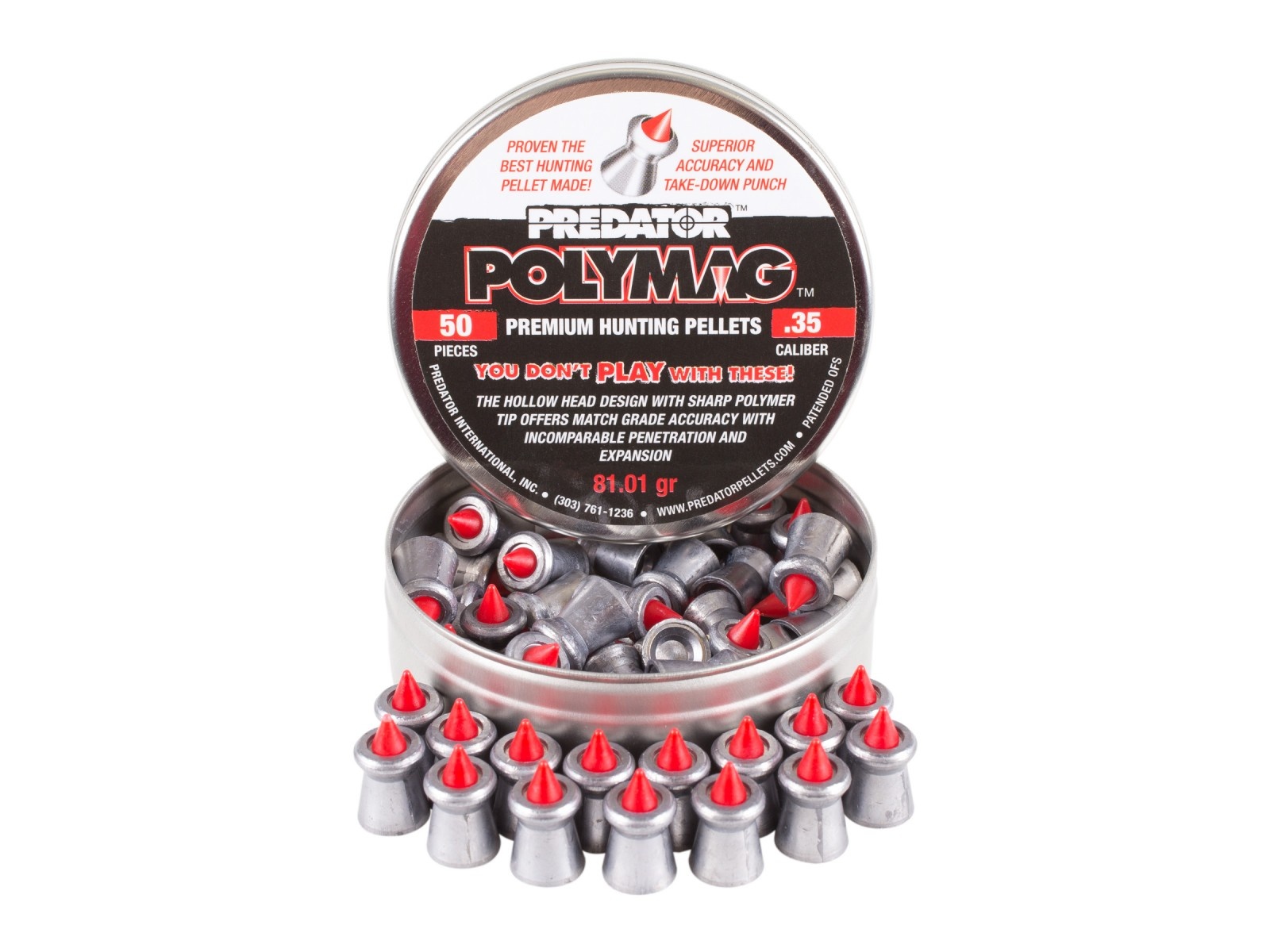 JSB Diabolos à grains Predator Polymag 81.01 9 mm / .35 - 5 x 50 pièces