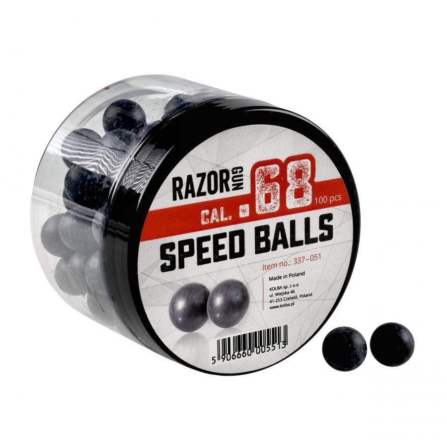 RazorGun Billes caoutchouc cal .68 pour HDX/HDS/PS-300 - 100 pièces