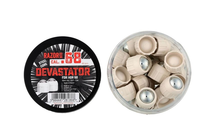 RazorGun Devastator Steel Core Cal .68 for HDR 68 - 40 pieces