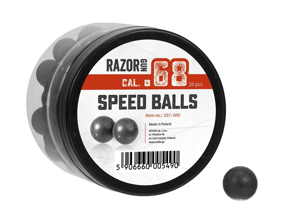 RazorGun Rubber balls cal .68 for HDX/HDS/HDB - 20 pieces