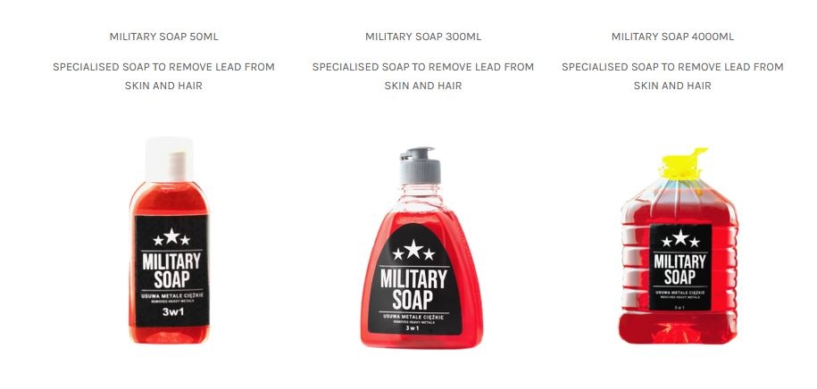 RifleCX Sabonete Militar 50 ml / 300 ml e 4000 ml