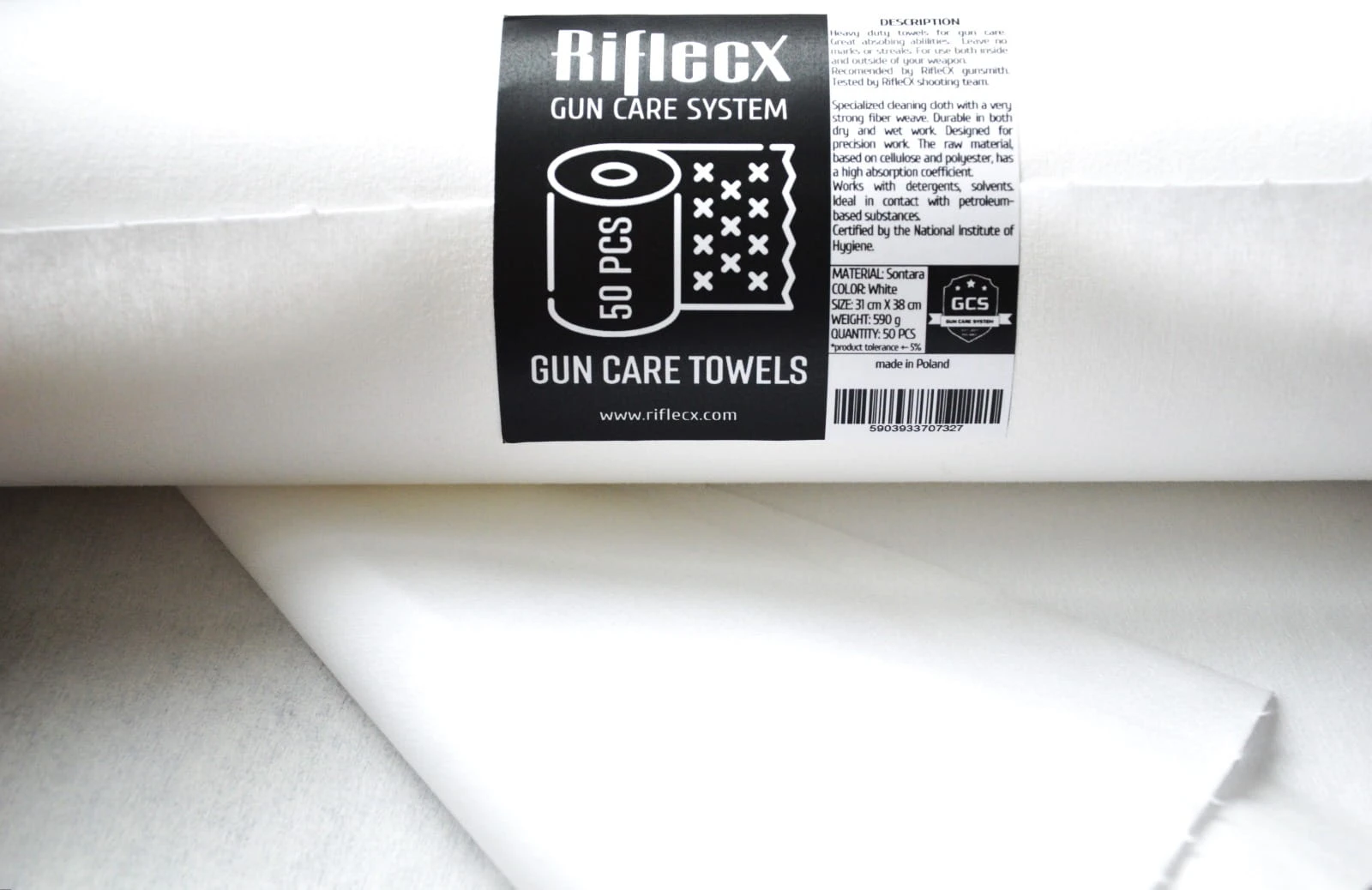 RifleCX Toalhas para cuidados com armas - Rolo de 50 folhas