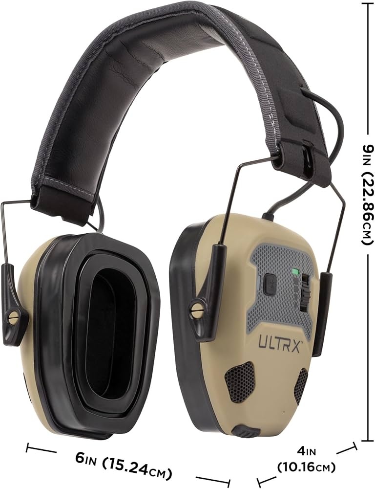 Allen ULTRX Bionic aktiver Gehörschutz NRR 22 dB | 2 Hi-Gain-Stereomikrofone