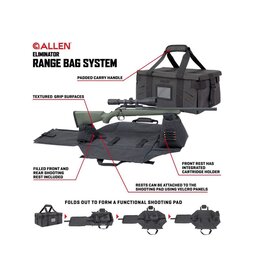Allen Eliminator Range Bag & Portable Shooting Rest System - Charcoal