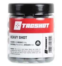 TacShot Proiettile interamente in metallo Heavy Shot da 9,9 g cal. 68 - 100 pezzi