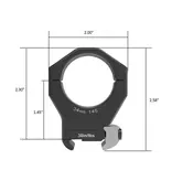 Arken Optics Halo Titanium 34 mm Montageringe Weaver/Picatinny