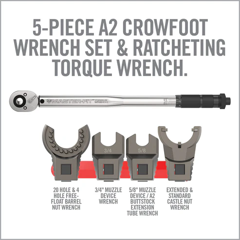 Real Avid AR15 Master-Fit Crowfoot Wrench Set - 5 pieces