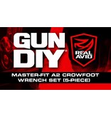 Real Avid Conjunto de chave inglesa AR15 Master-Fit Crowfoot - 5 peças