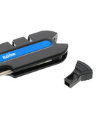 Country mobile knife sharpener with compass and emergency whistle