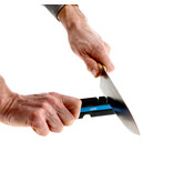 Country mobile knife sharpener with compass and emergency whistle