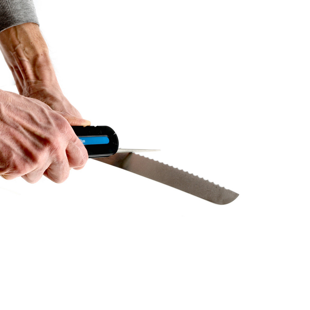 Country mobile knife sharpener with compass and emergency whistle