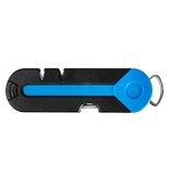Country mobile knife sharpener with compass and emergency whistle