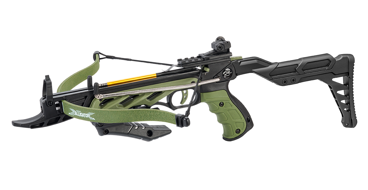 ManKung Balestra a pistola X-Bow Alligator II con calcio a spalla