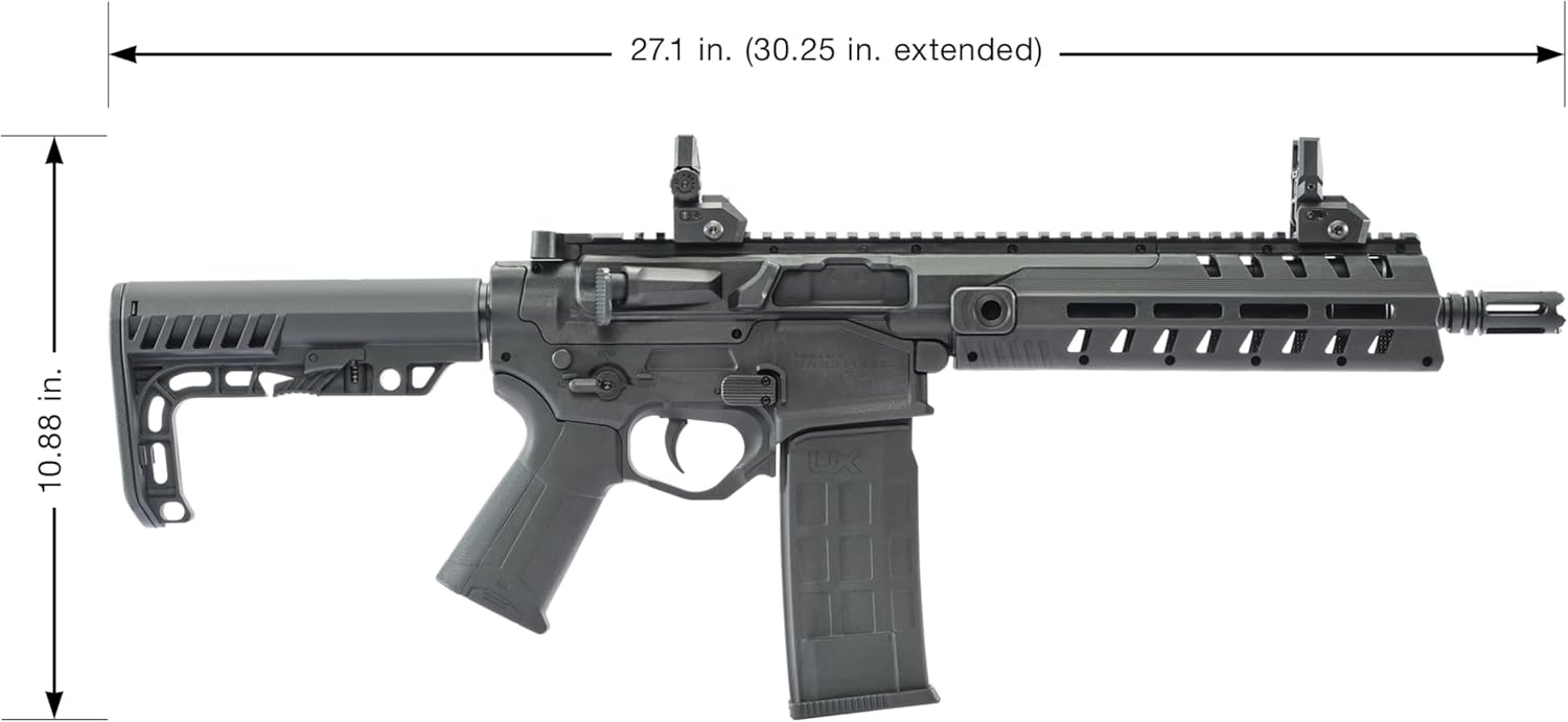 Umarex Pistolet à billes Co2 StrikeForce Rapid Fire entièrement automatique de 4,5 mm (0,177) - 3,0 joules