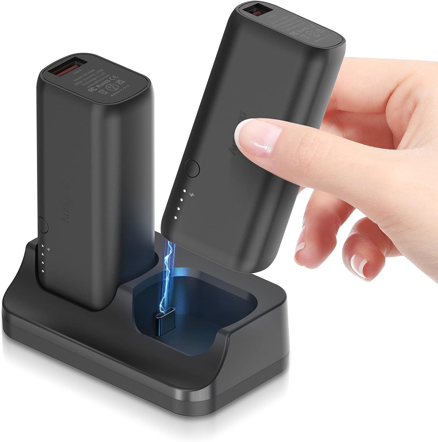 NBBT Power bank 2 x 5000mAH più PBH - Supporto per Power Bank - Supporto