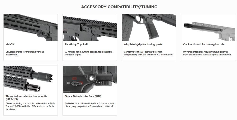Umarex Carabine tactique T4E TC 68 – Édition hybride AR-15 16 joules - Cal. 68