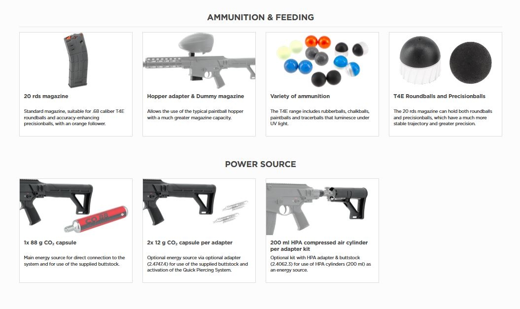 Umarex Carabine tactique T4E TC 68 – Édition hybride AR-15 16 joules - Cal. 68