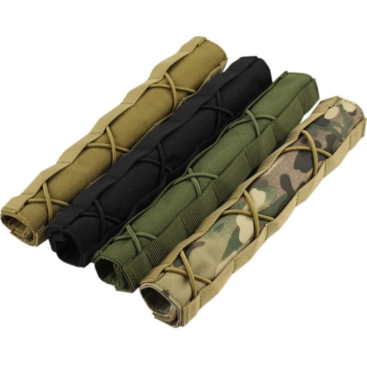 MAD USA Made 5 Inch Black Cordura Suppressor Cover - Non-Slip, Adjustable - Fits Handgun, Rifle, Shotgun