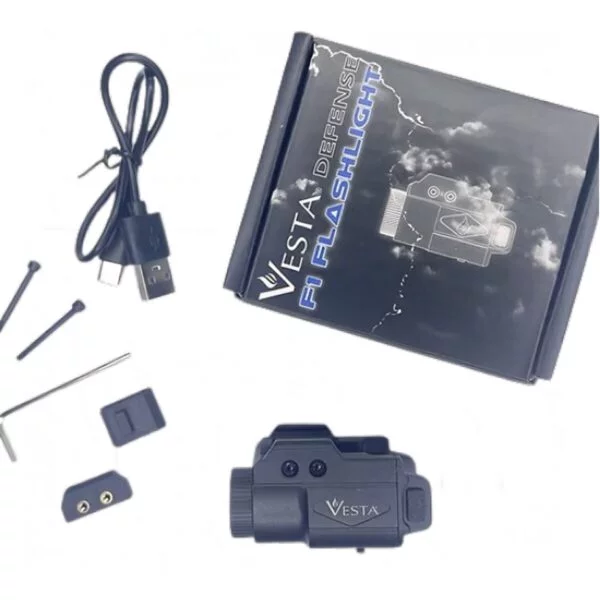Vesta Linterna táctica F1 de 500 lúmenes - Resistente a la intemperie IPX4