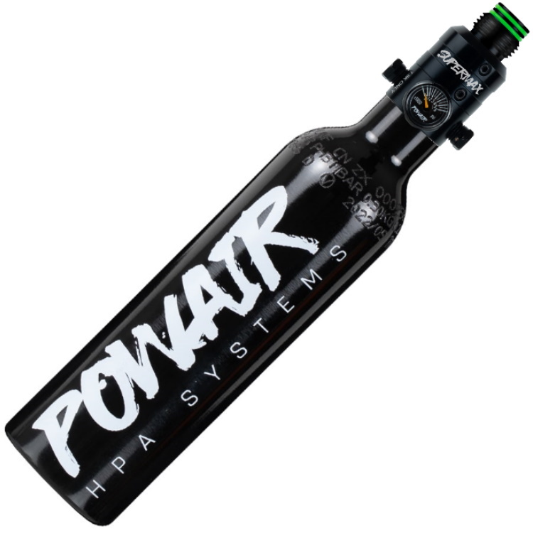PowAir S3 HPA Aluminium Tank 0,2 liter, 13ci, 200 Bar inkl. SuperMax Premium HP Regulator