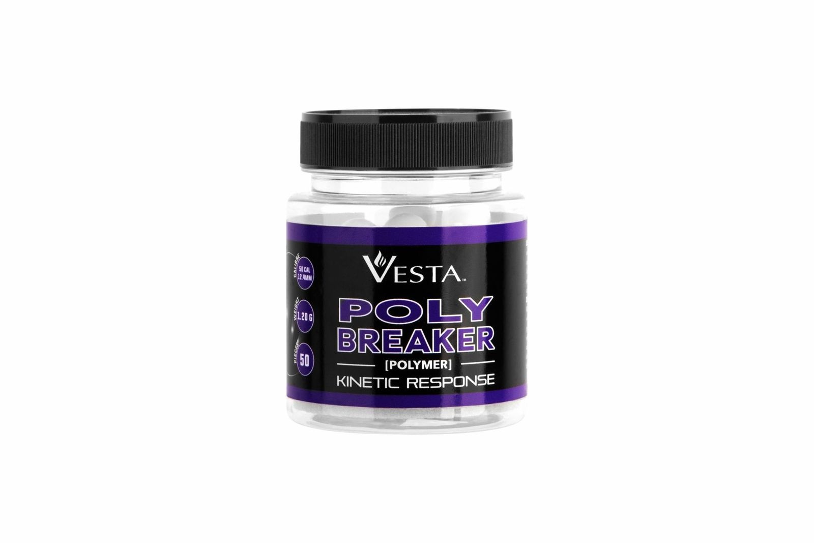 Vesta PolyBreaker Kinetic Response Balls Cal .50 - 50 pieces