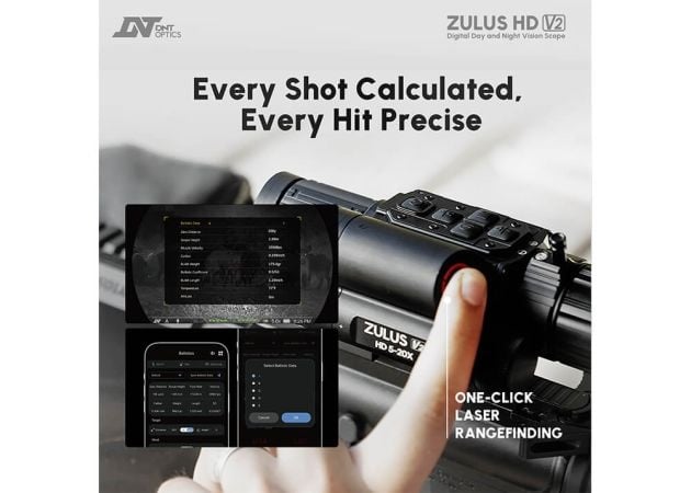 Arken Optics Cannocchiale da puntamento DNT Zulus V2 HD 5-20x LRF per giorno e notte